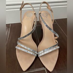 Vince Camuto, Women's, Antinie Crystal Strap High Heel Heeled Sandal, Size 9